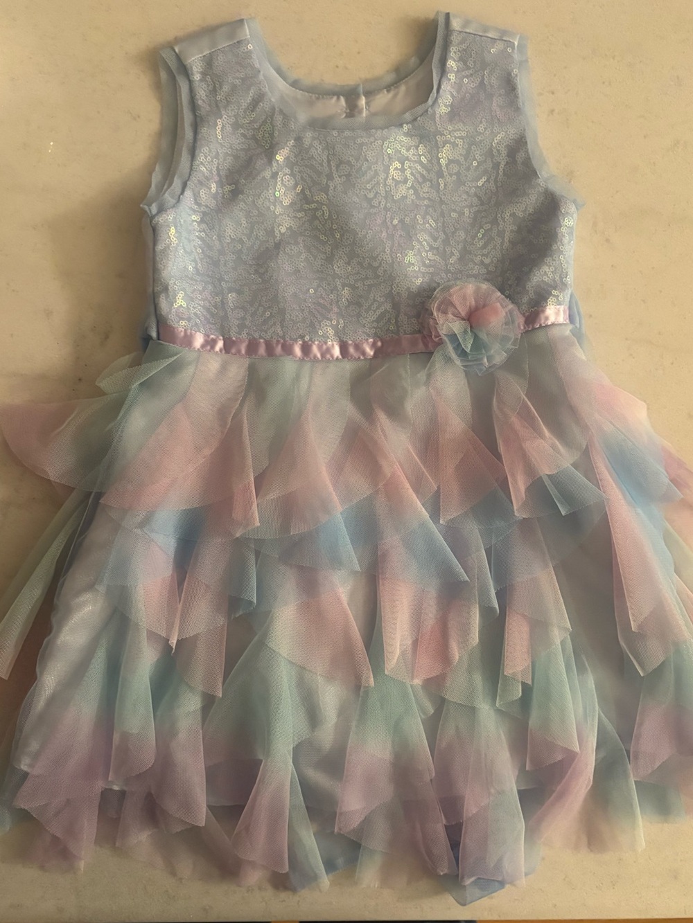 Pastel Ruffle Tulle Party Dress